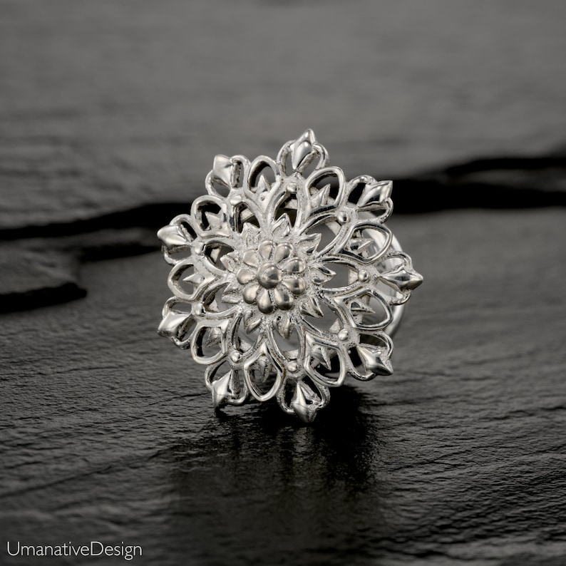 Lotus Flower Ear Gauges 00 Gauge Earrings Flower Gauges Etsy