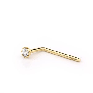 Diamond Nose Stud, Solid Gold Nose Stud, Real Diamond Nose Stud, Tiny Nose Stud, 14k Gold Nose Stud, Nose Jewelry, Nose Stud Gold
