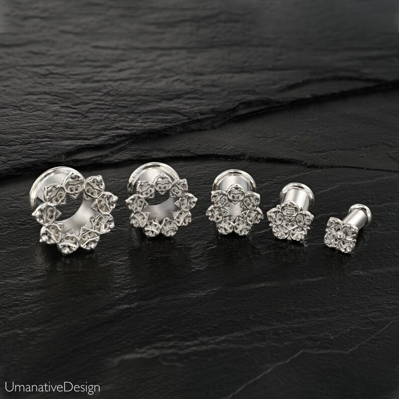 Sterling Silver Tunnels Ear Gauges Ear Tunnels Plugs and Etsy