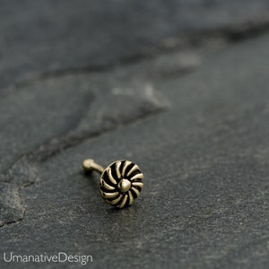 Blume Nasenstecker, Indischer Nasenring, Nasenpiercing, Nasenschmuck, Nasenstecker Gold, Nasenstecker 18g, Nasenring Ohrstecker, Nasenpiercing