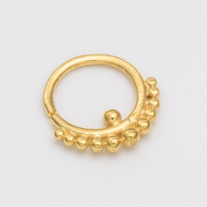 18g Septum Ring, Septum Piercing, Septum Jewelry Gold plated