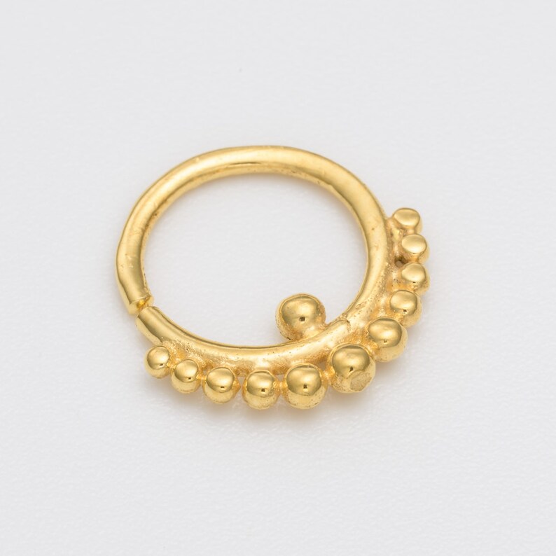 18g Septum Ring, Septum Piercing, Septum Jewelry Gold plated