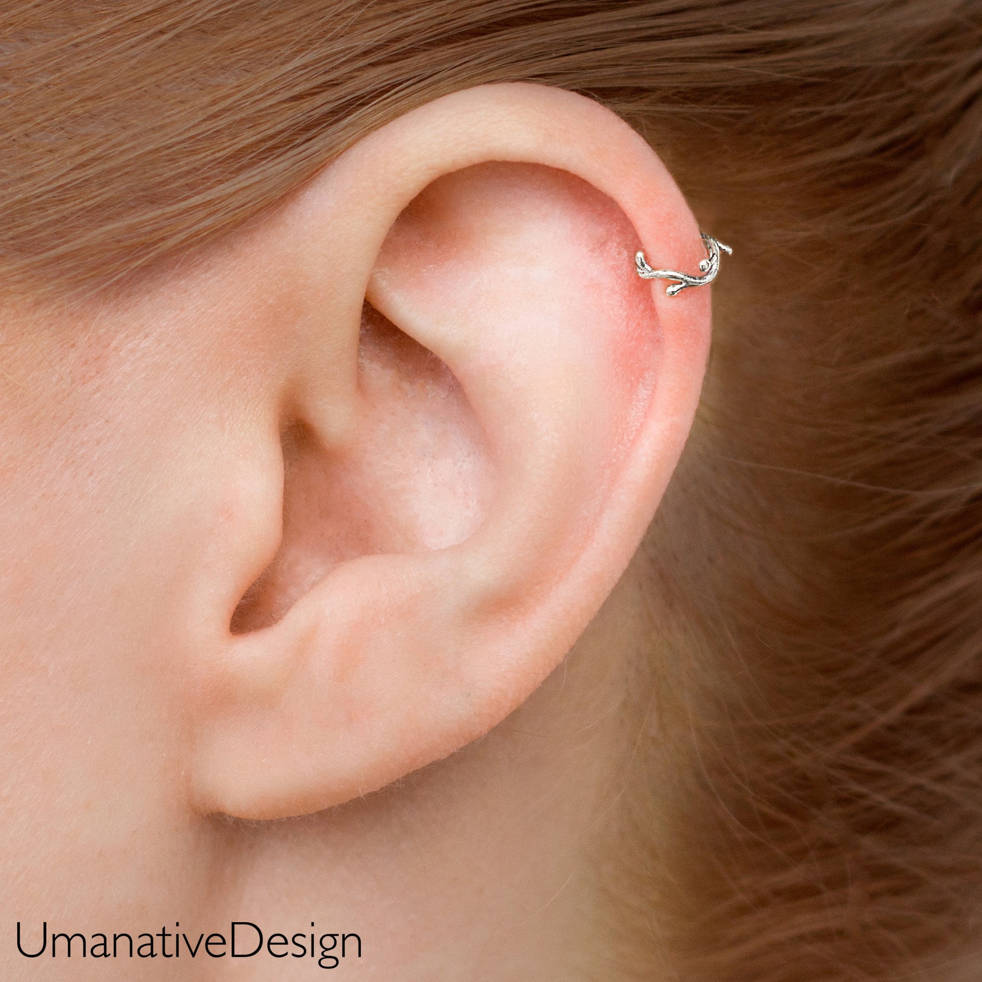 GEO3 Silver Helix piercing – Noita Designs