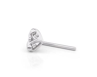 Nose Ring Stud, Silver Nose Stud, Nose Ring, Nose Piercing, Nose Jewelry, Nose Stud, Nose Stud 20g. Nose Ring Stud. Lotus Nose Stud