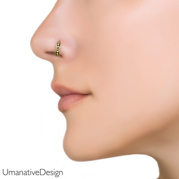 Gold Nose Ring Indian Nose Ring Nose Hoop Unique Nose Ring