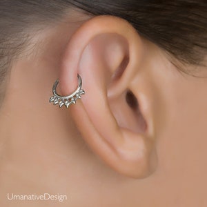 Sterling Silver Helix Earring, Tragus Earring, Tiny Earring, Cartilage Piercing