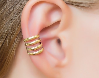 Gold Ear Cuff. Gold Ear Wrap. Earcuff. Minimalist Ear Cuff. Simple Ear Cuff. Bohemian Earrings. Cartilage Cuff. Ear Cuffs Earring. Earcuff