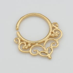 Septum ring, India Septum Ring, Gold Septum Gold plated