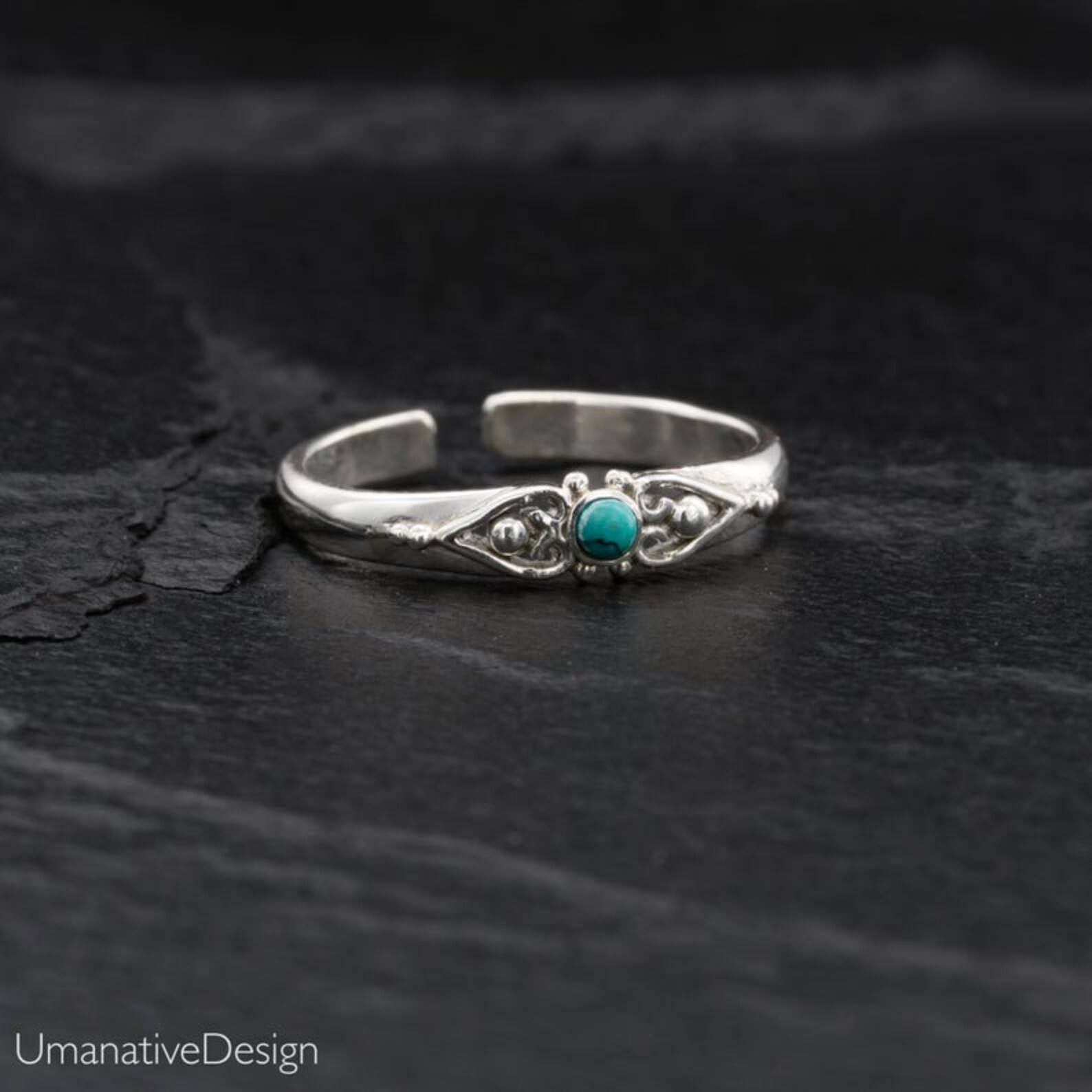 Set of 3 Silver Turquoise Toe Rings Knuckle Rings Silver Toe Etsy