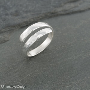 Silber Zehenring, verstellbarer Zehenring, gehämmerter Sterlingsilber-Zehenring