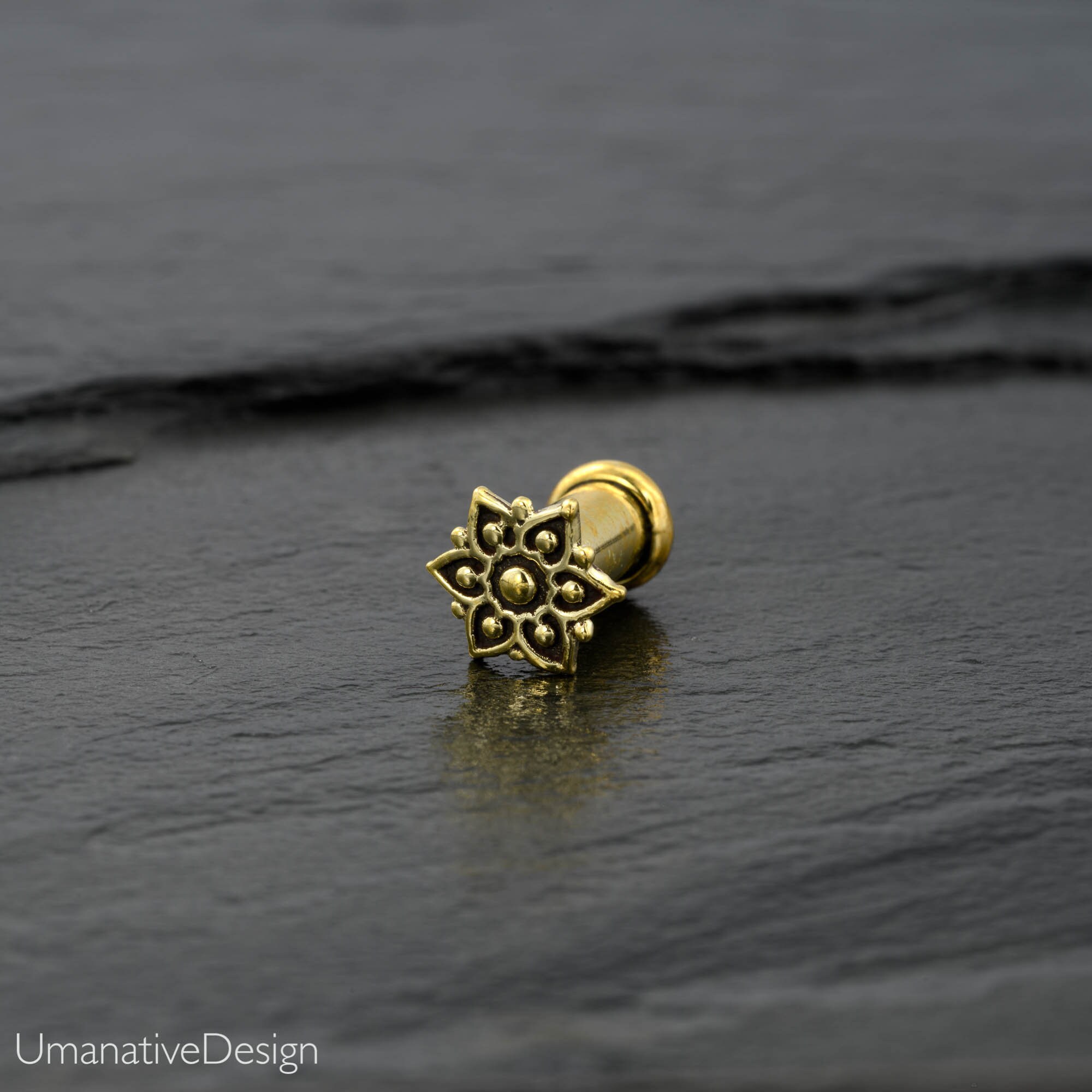 6g Plugs Ear Tunnels 6g Gauges Tunnel Plugs Flower Gauges Etsy