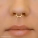 Indian Fake Septum Ring, Minimalist Faux Septum, Tribal Septum Cuff, Gold Fake Septum Ring, Tribal Faux Septum Ring, Fake Piercing 