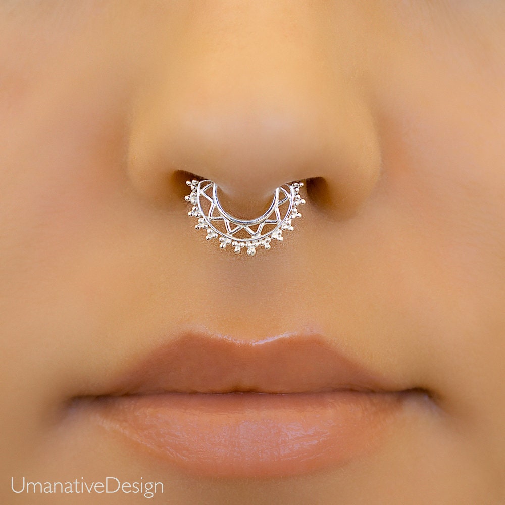 ELLIE J MAUI 24G Rose Gold Nose Ring Hoop | Slightly Adjustable India | Ubuy