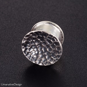 1/2&quot; Ear Gauge, 12mm Plugs, Ear Gauges and Plugs, Wedding Ear Plugs, Sterling Siver Gauges