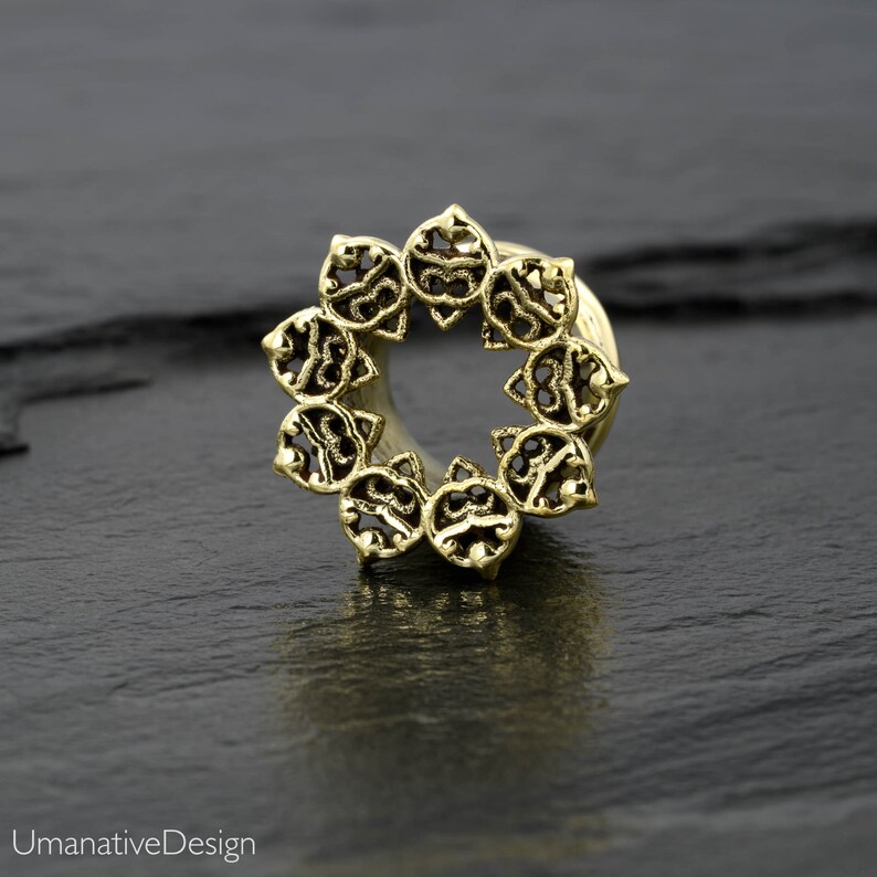 2g Gauges 2g Earrings Gold Ear Gauges Plugs and Tunnels Etsy