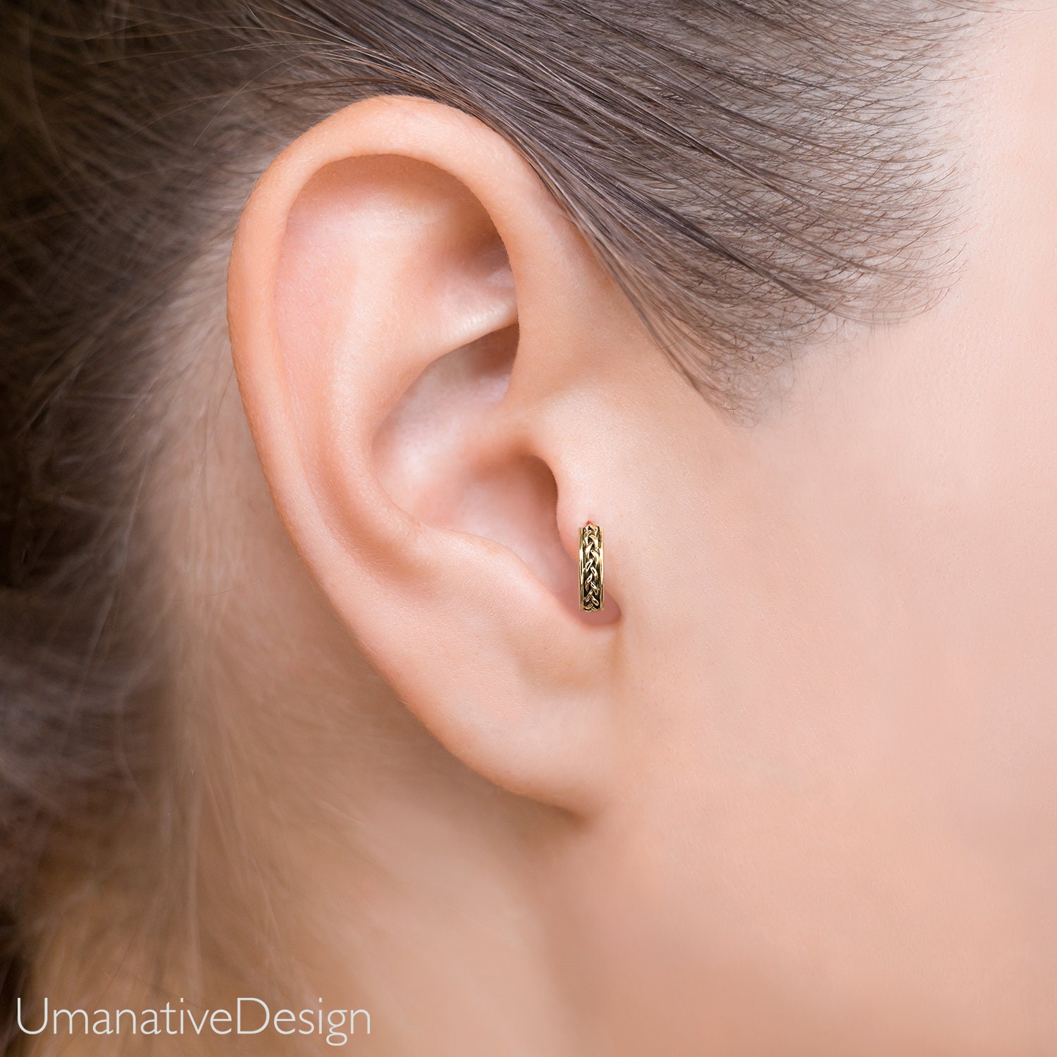 Gold Helix Helix Earring Hoop Helix Jewelry Tragus Ring Etsy