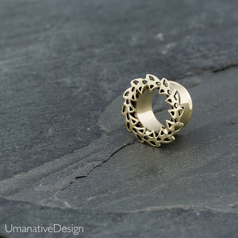 Unique Ear Gauges. 4m12mm 6g 2g 0g 00g 000g. Tribal Flower Etsy