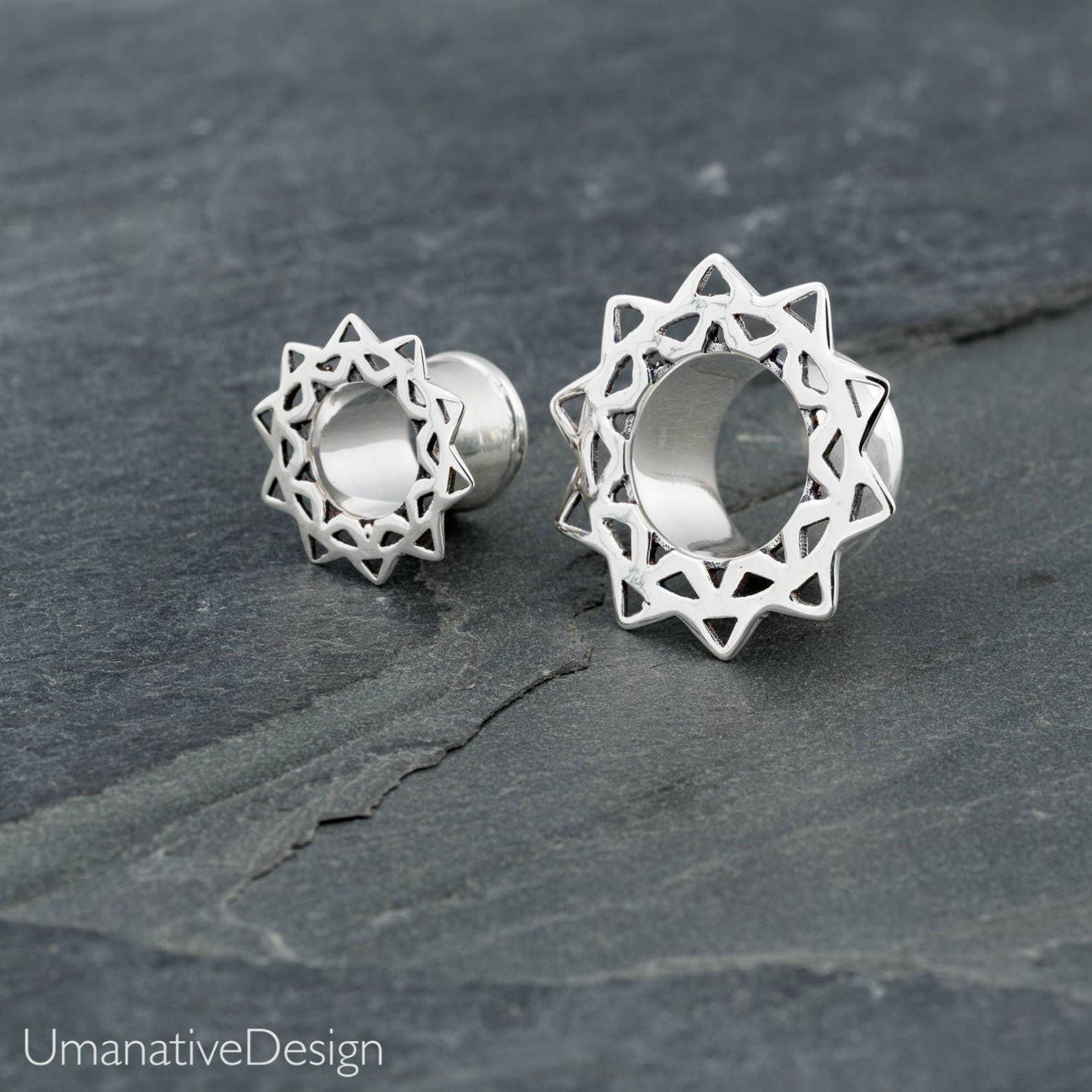 Silver Ear Tunnels 2g Plugs Gauges Ear Tunnels Silver 6mm Etsy UK