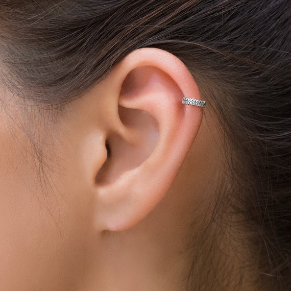 Silver Cartilage Earring Helix Earring Tragus Earring Daith Piercing Tragus Piercing Cartilage Jewelry Helix Hoop Etsy