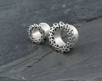 Plugs and Tunnels, Ear Tunnels, Modern Silver Tunnels, Ear Plugs, Ear Gauges, Statement Ear Tunnels, Large Ear Tunnels
