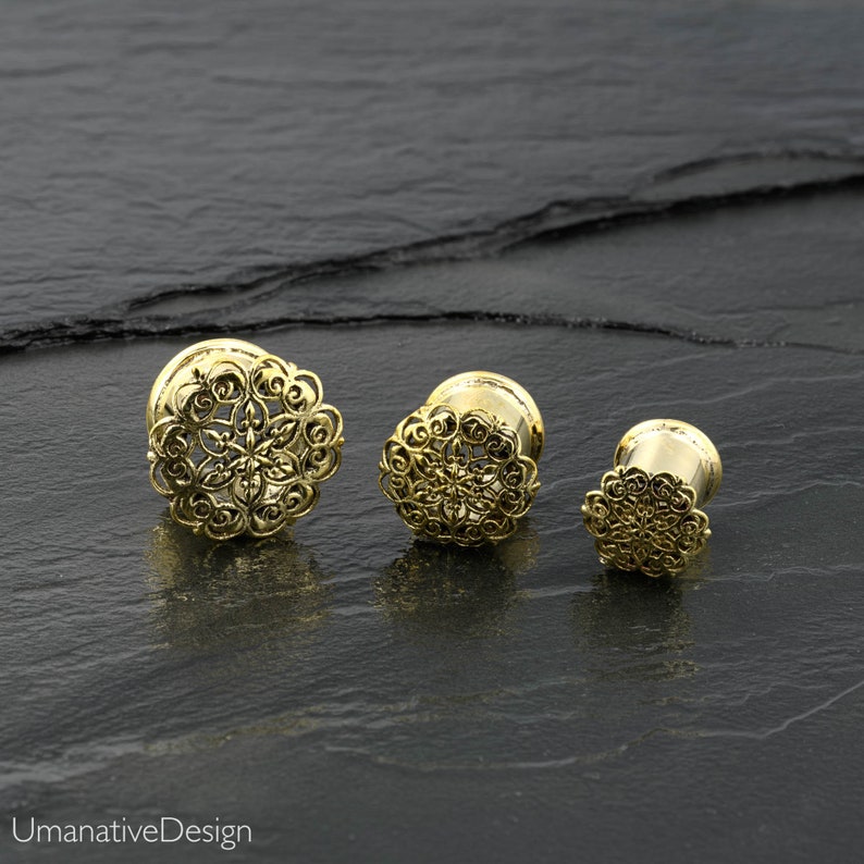 12mm Gauges 1 2 Plugs Gold Ear Gauges Plugs And Etsy