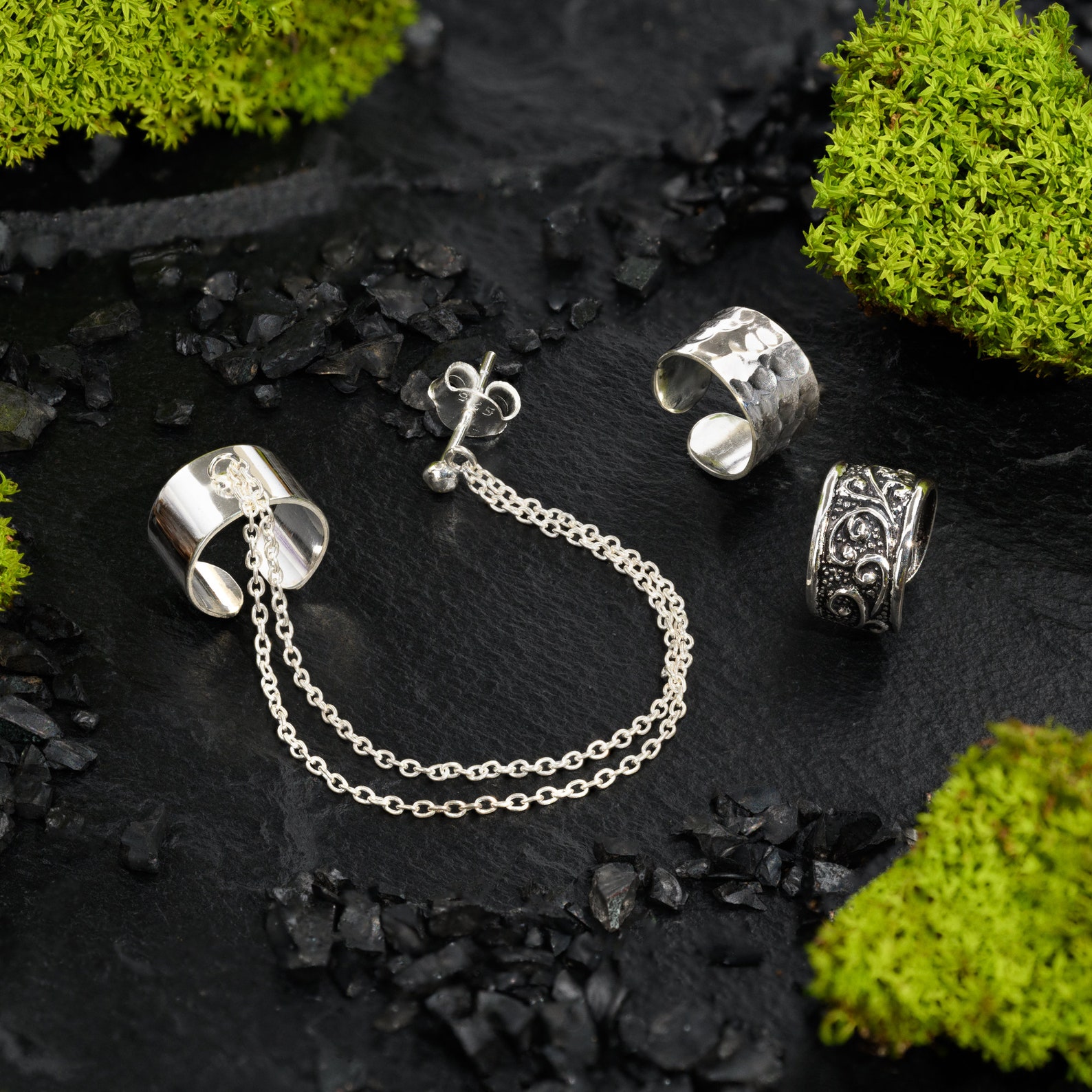 Set of 3 Ear Cuffs Unique Ear Cuffs Silver Ear Cuffs Set Etsy