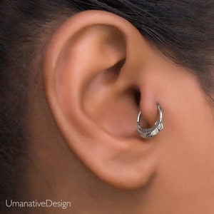 18g Daith Ring, Daith Piercing, Cartilage Hoop, Gold Cartilage Earring, Tragus Earring, Helix Hoop, Helix Earring image 5