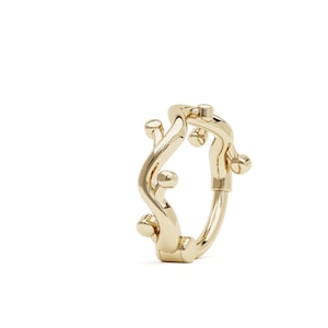 14K Indian Nose Ring, Boho Nose Ring Hoop, Dainty Nose Hoop, Gold Nose Piercing, Nose Jewelry, Unique Nose Ring