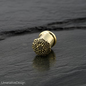 8mm Plugs, 00 Gauges, Gold Ear Plugs, Ear Gauges, Plugs and Tunnels, Flower Gauges, Tunnel Plugs, Gauges Plugs