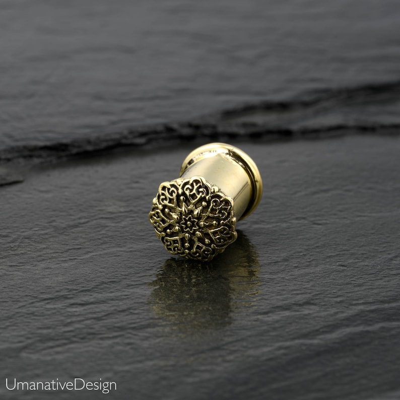 8mm Plugs 00 Gauges Gold Ear Plugs Ear Gauges Plugs and Etsy