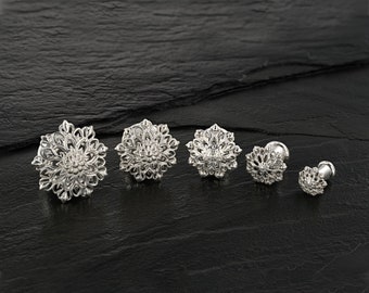 Lotus Flower Ear Gauges, Flower Gauges, Gauges Plugs, Ear Gauges and Plugs, Ear Tunnels, Plugs and Tunnels, Ear plugs, Sterling Silver