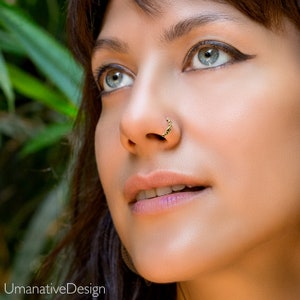 Indian Nose Ring, Delicate Nose Ring, Gold Nose Hoop, Gold Nose Ring, Nose Hoop