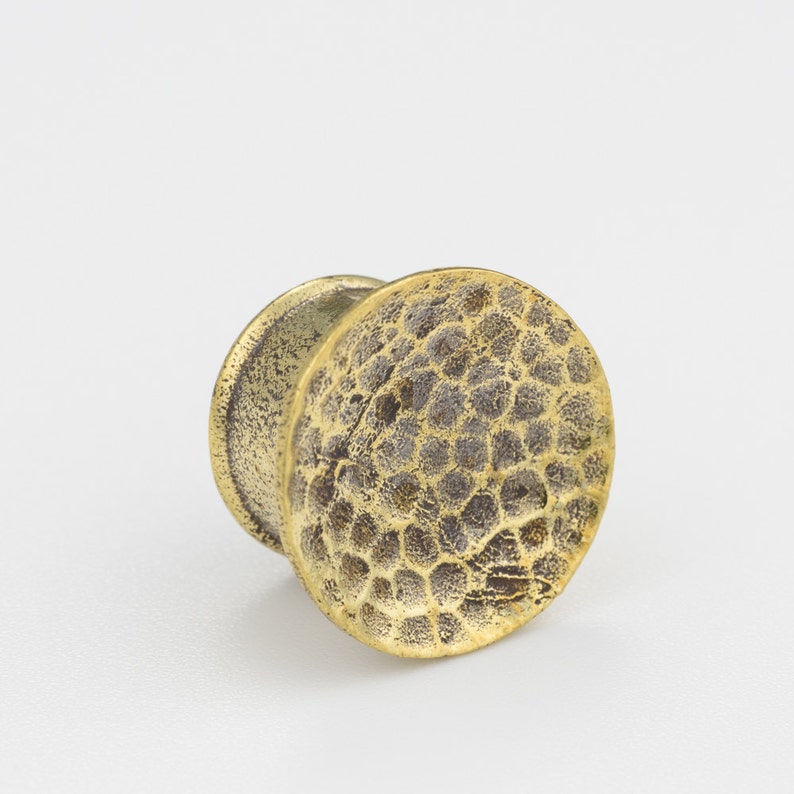 Unique Ear Gauges Hammered Plug 6m 8mm 10mm 12mm 2g 0g 00g Etsy