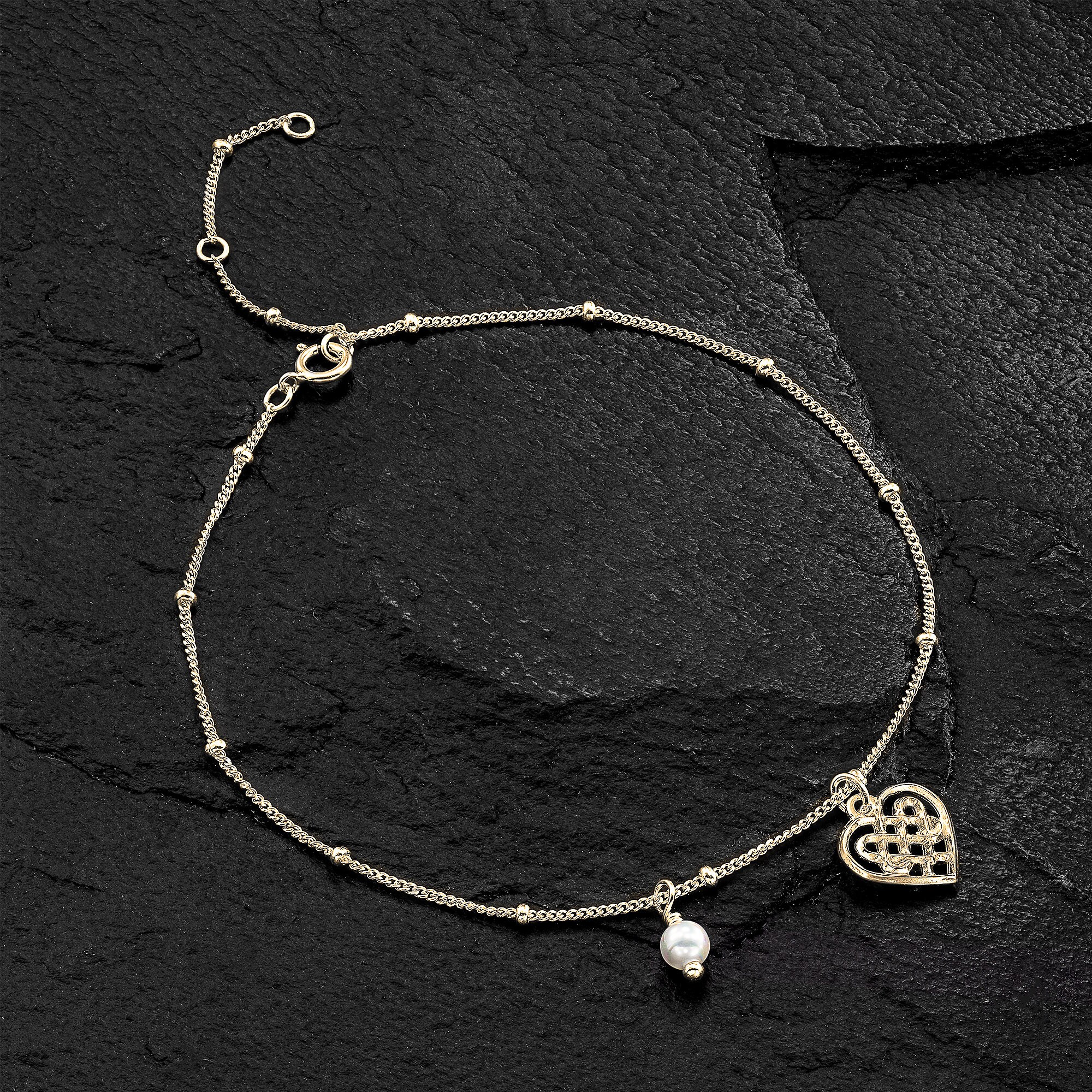 Umanativedesign Silver Ankle Bracelet Rose Quartz Charm Anklet Silver Heart Anklet Dangle Anklet Natural Rose Quartz Gemstone Bohemian Jewelry