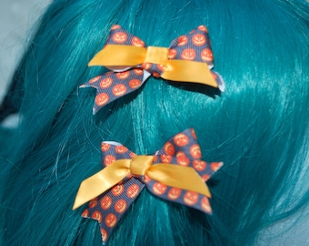 Halloween Pumpkin Jack O lantern bows