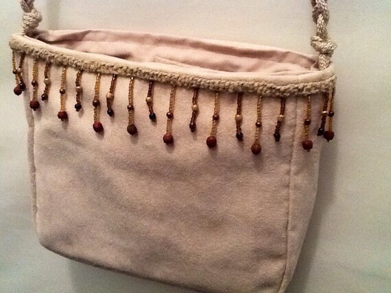 Beige suede built with beaded design throughout. E Women main image 4