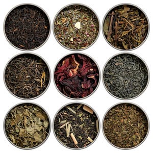 Heavenly Tea Leaves 9 Flavor Variety Pack, Loose Leaf Tea Sampler, 9 Assorted Teas & Herbal Tisanes (Approx. 90 cups)
