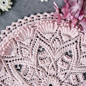 ANTOINETTE Digital pattern for crochet doily (Written instructions only), English/Russian/Dutch