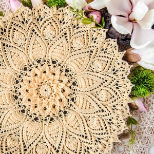 BIRGITTA Digital pattern for crochet doily Written instructions full chart, English/Russian/Dutch image 1