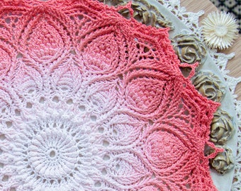 GUDRUN Digital pattern for crochet doily (Written instructions only), English/Russian/Dutch