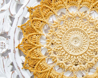 TIIU Digital pattern for crochet doily (Written instructions only), English/Russian