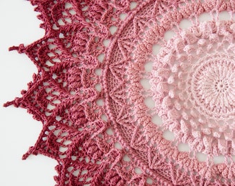 PIRET Digital pattern for crochet doily (Written instructions only), English/Russian