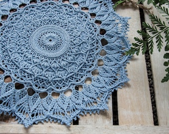 ANNABEL Digital pattern for crochet doily (Written instructions only), English/Russian