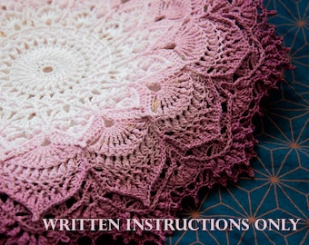 DEMETER Digital pattern for crochet doily (Written instructions only), English/Russian