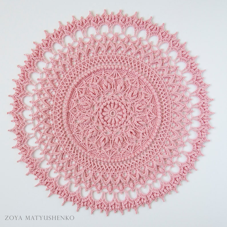 Pattern for crochet doily CIRI, Instant download image 5