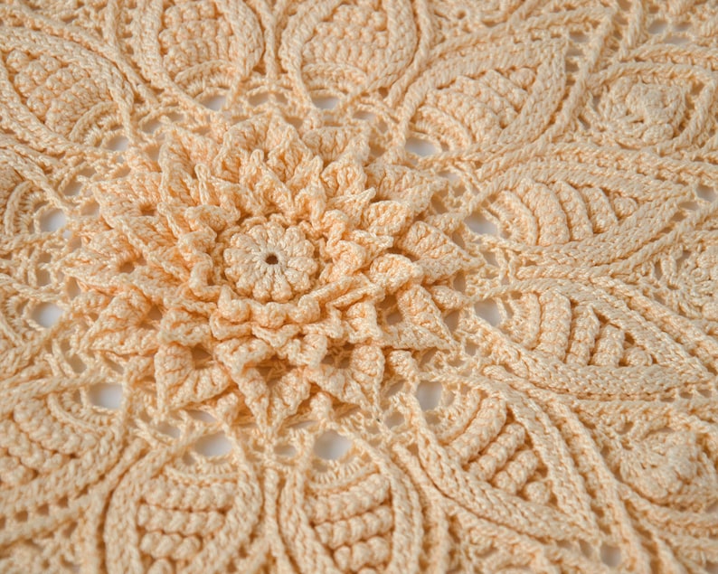 BIRGITTA Digital pattern for crochet doily Written instructions full chart, English/Russian/Dutch image 7