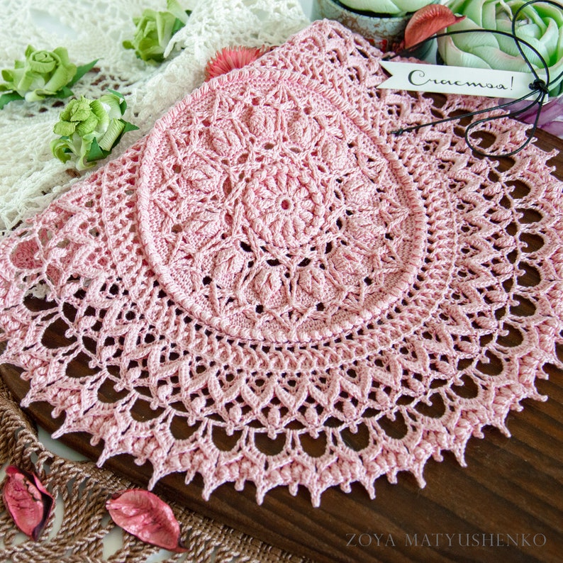 Pattern for crochet doily CIRI, Instant download image 8
