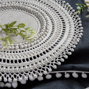 TATI - Pattern for crochet doily (Written instructions + Full chart), Digital, Instant download English, Russian