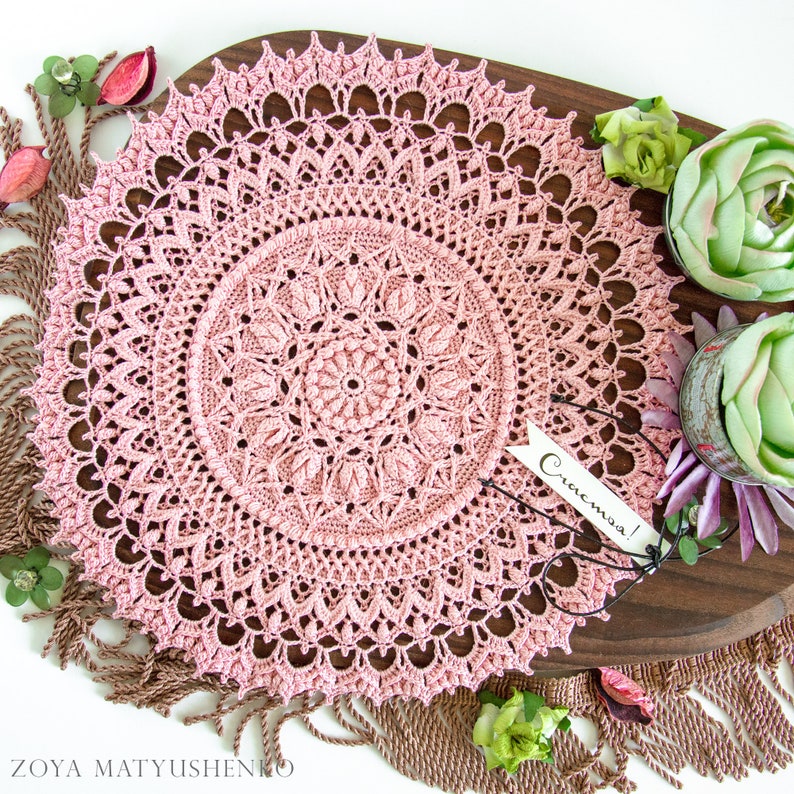Pattern for crochet doily CIRI, Instant download image 1