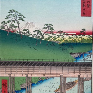 Hiroshige, &quot;Ochanomizu in Edo (Tôto Ochanomizu), from the series Thirty-six Views of Mount Fuji (Fuji sanjûrokkei)&quot;.